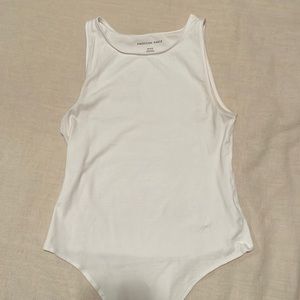 American Eagle High Neck White Bodysuit